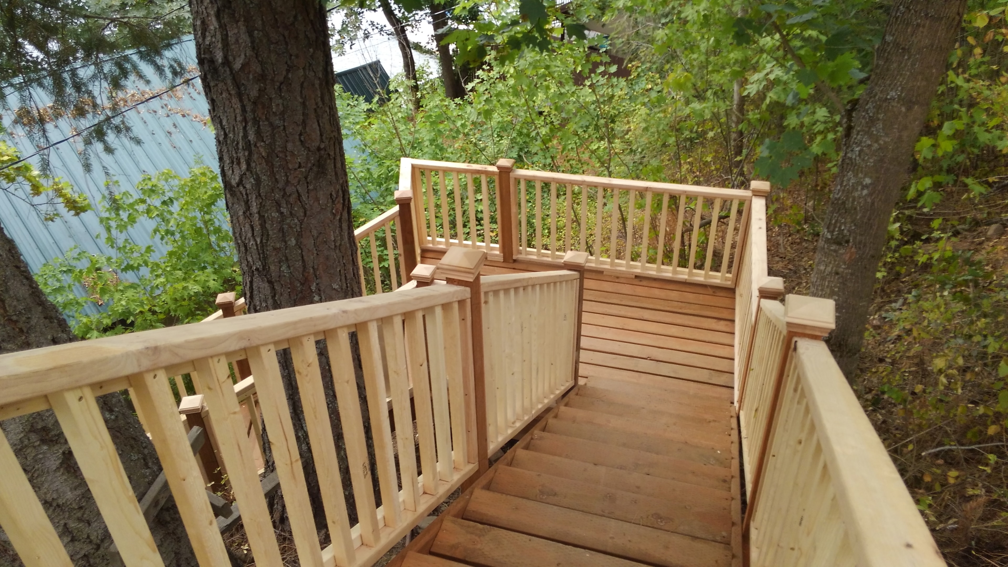 Hillside cedar stairs